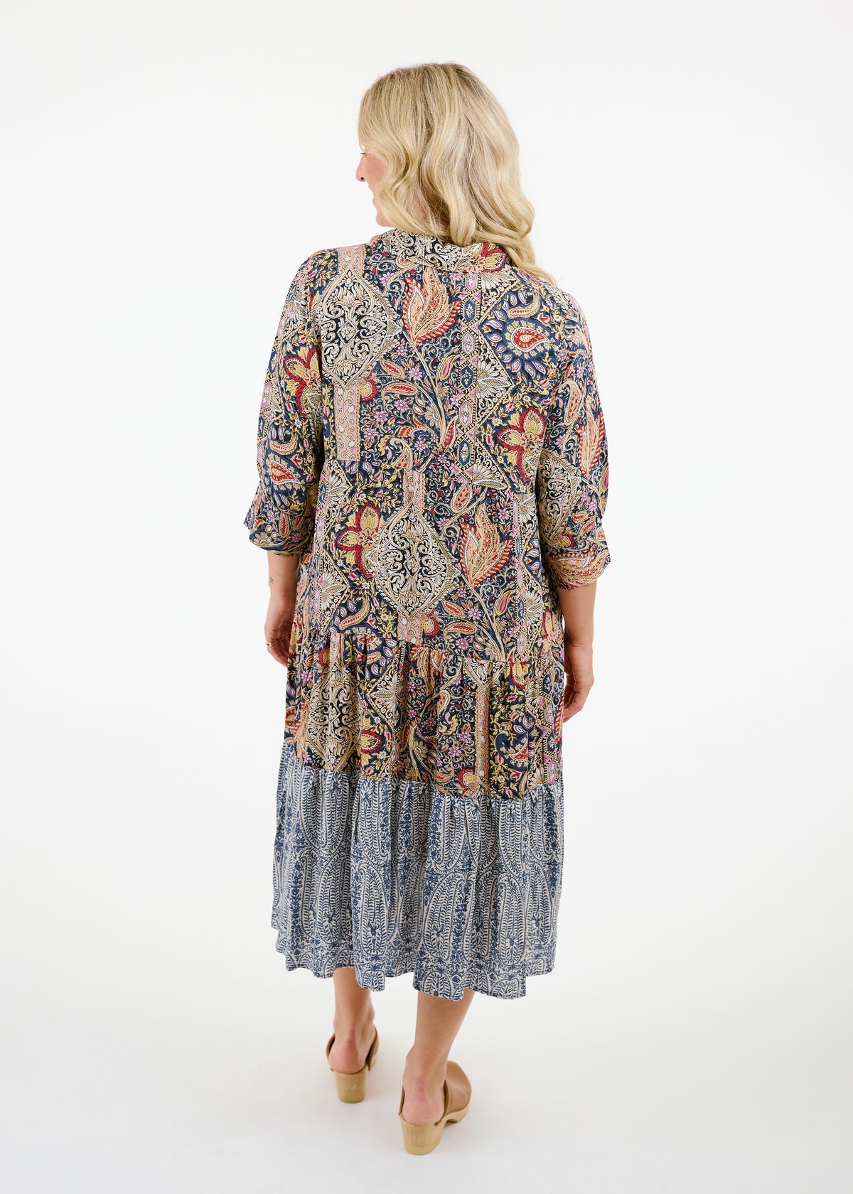 Summerland Dress - Blue Paisley Mix
