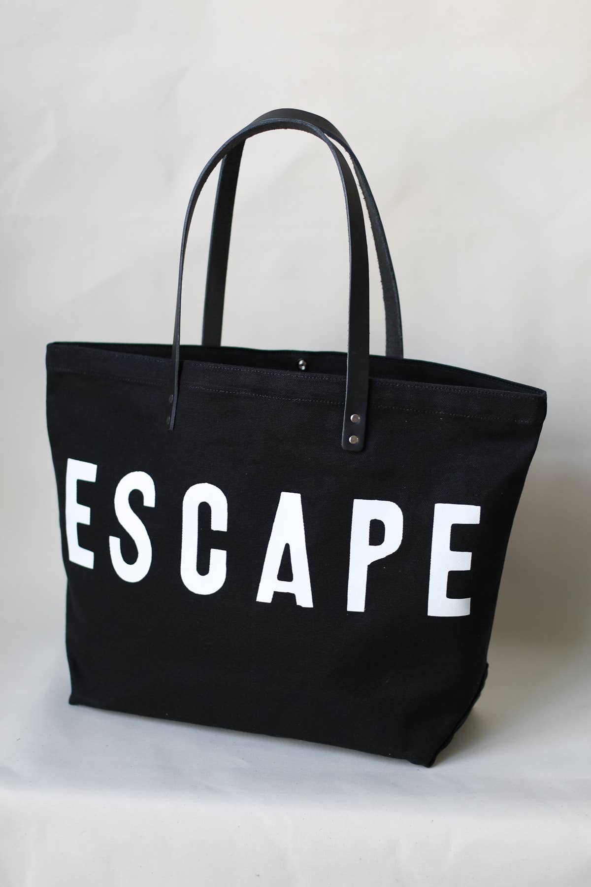 ESCAPE Canvas Tote Bag - Black
