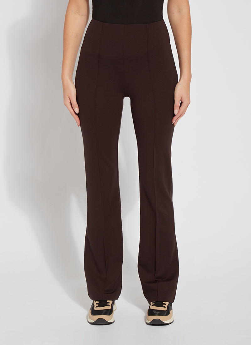 Elysse Wide Leg Ponte Pant - Double Espresso