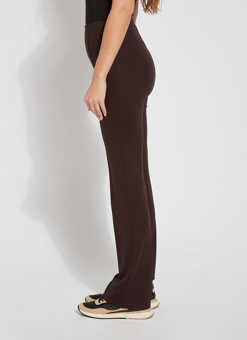 Elysse Wide Leg Ponte Pant - Double Espresso