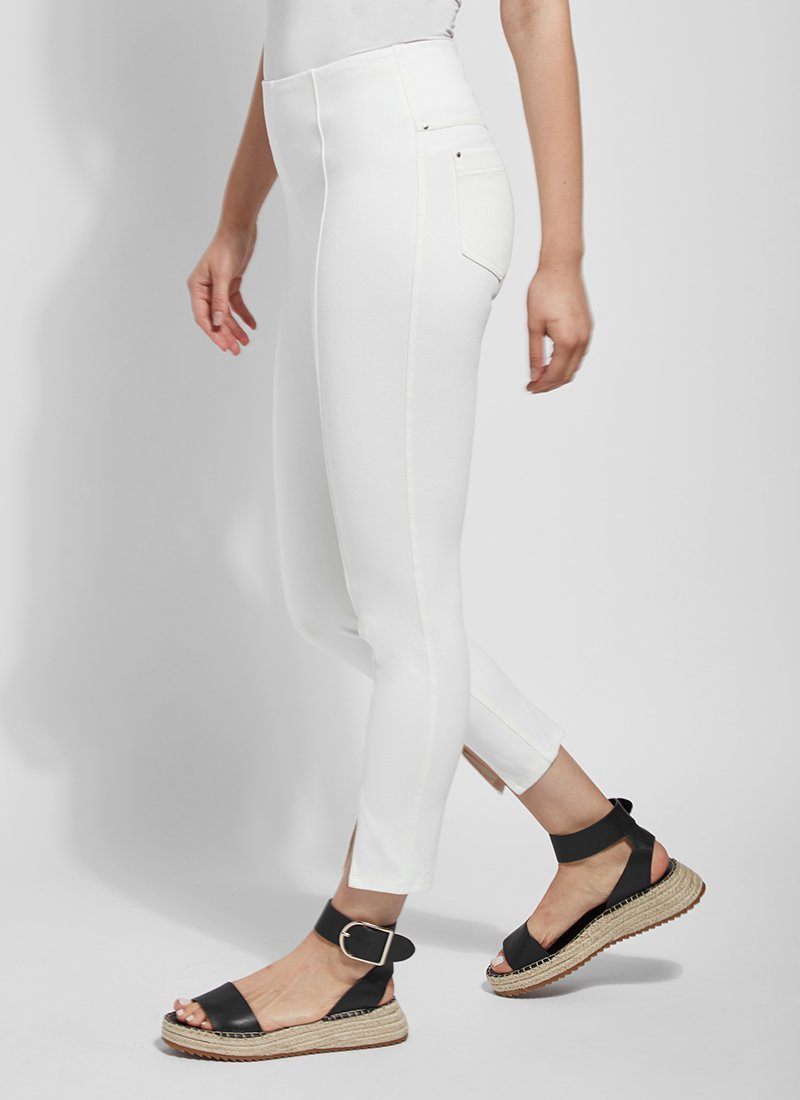 Evelyn Split Crop - White - FINAL SALE