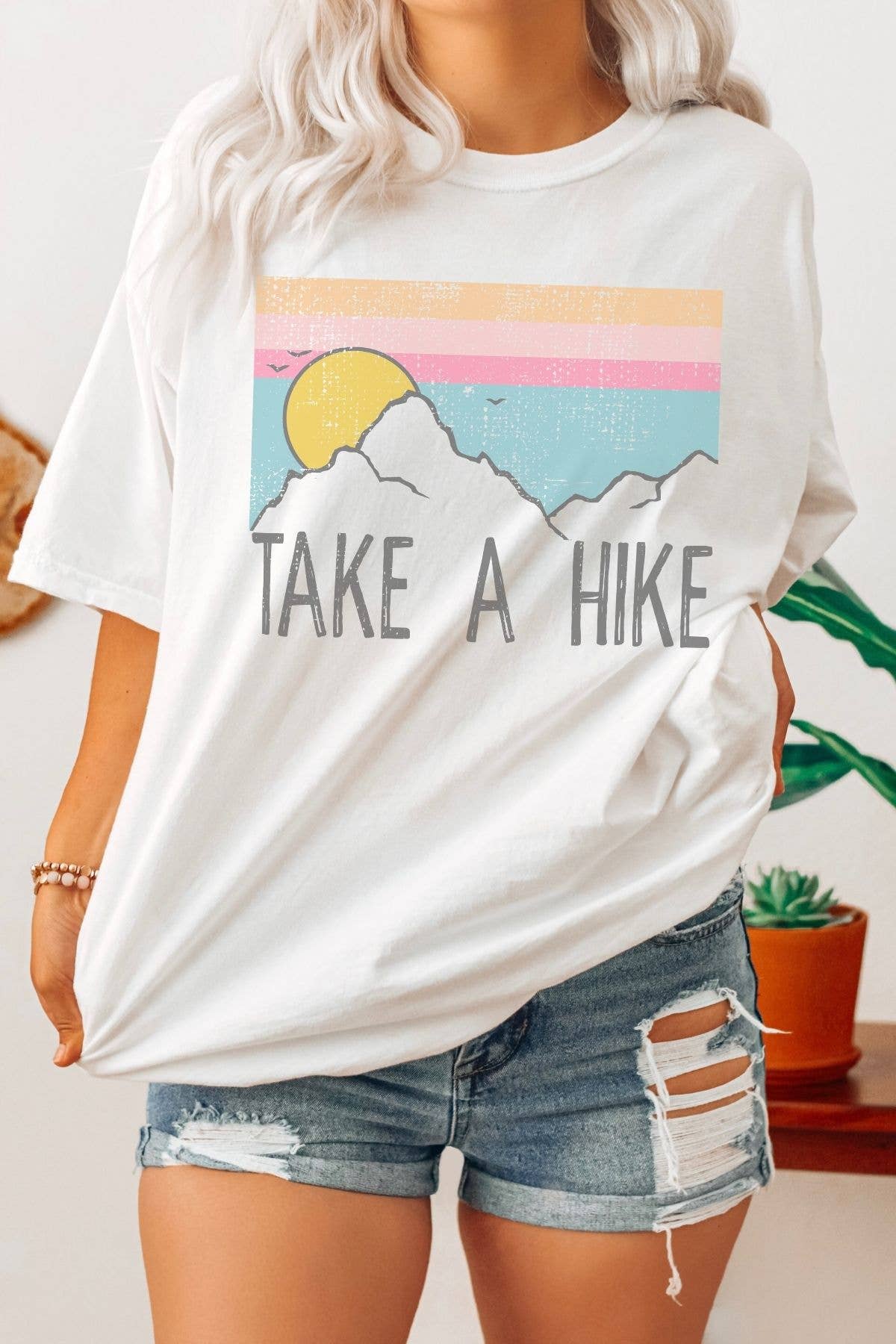Take A Hike Oversized Graphic Tee - SALE