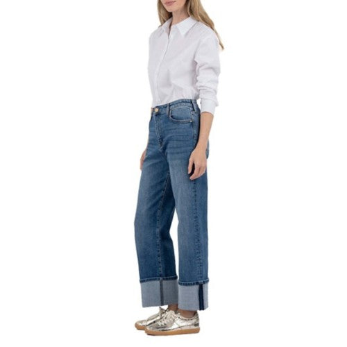 Sienna High Rise Wide Leg - Alert W/Dk Base Wash