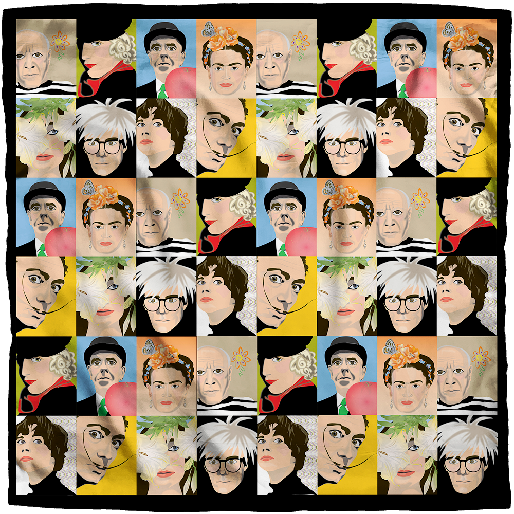 Master Artists Cotton Bandana | art by Studio Daedre
