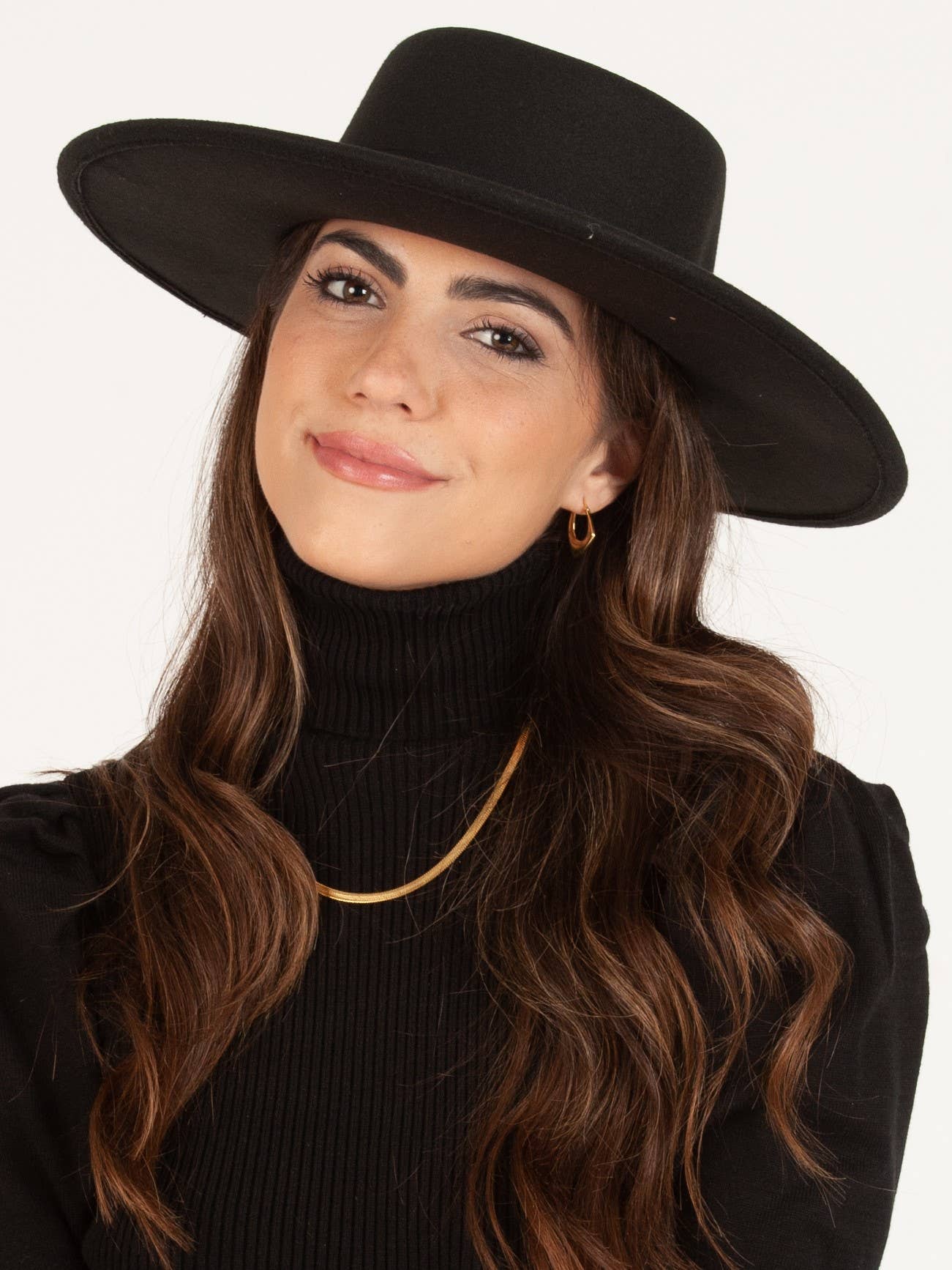 Rye Vegan Felt Boater - BLACK