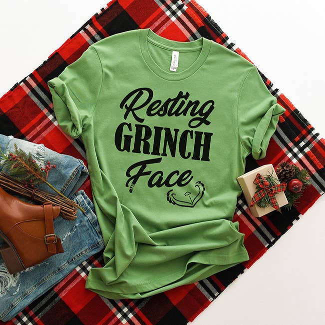 Resting Grinch Face Tee Shirt - SALE