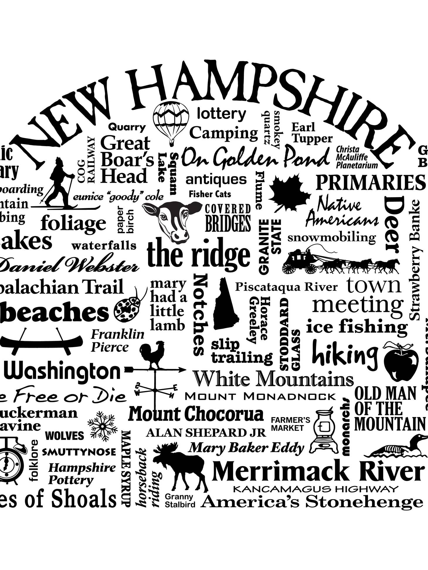 New Hampshire Destination Unisex T-Shirt - Where Life Takes You - SALE