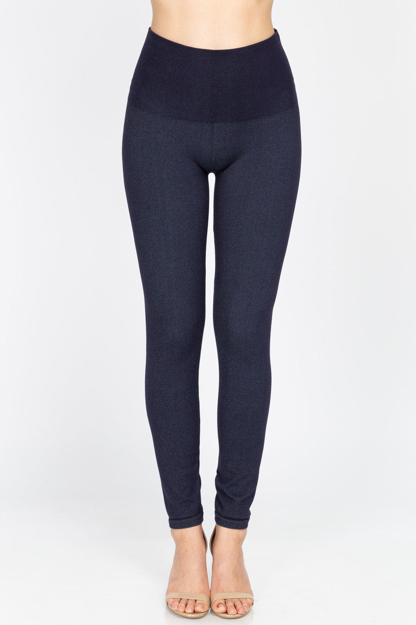 Premium Stretch Cotton Blend Denim Leggings