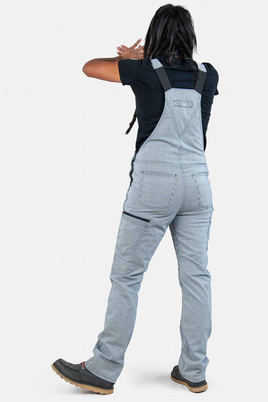 Freshly Overalls For Women - Indigo Stripe Denim
