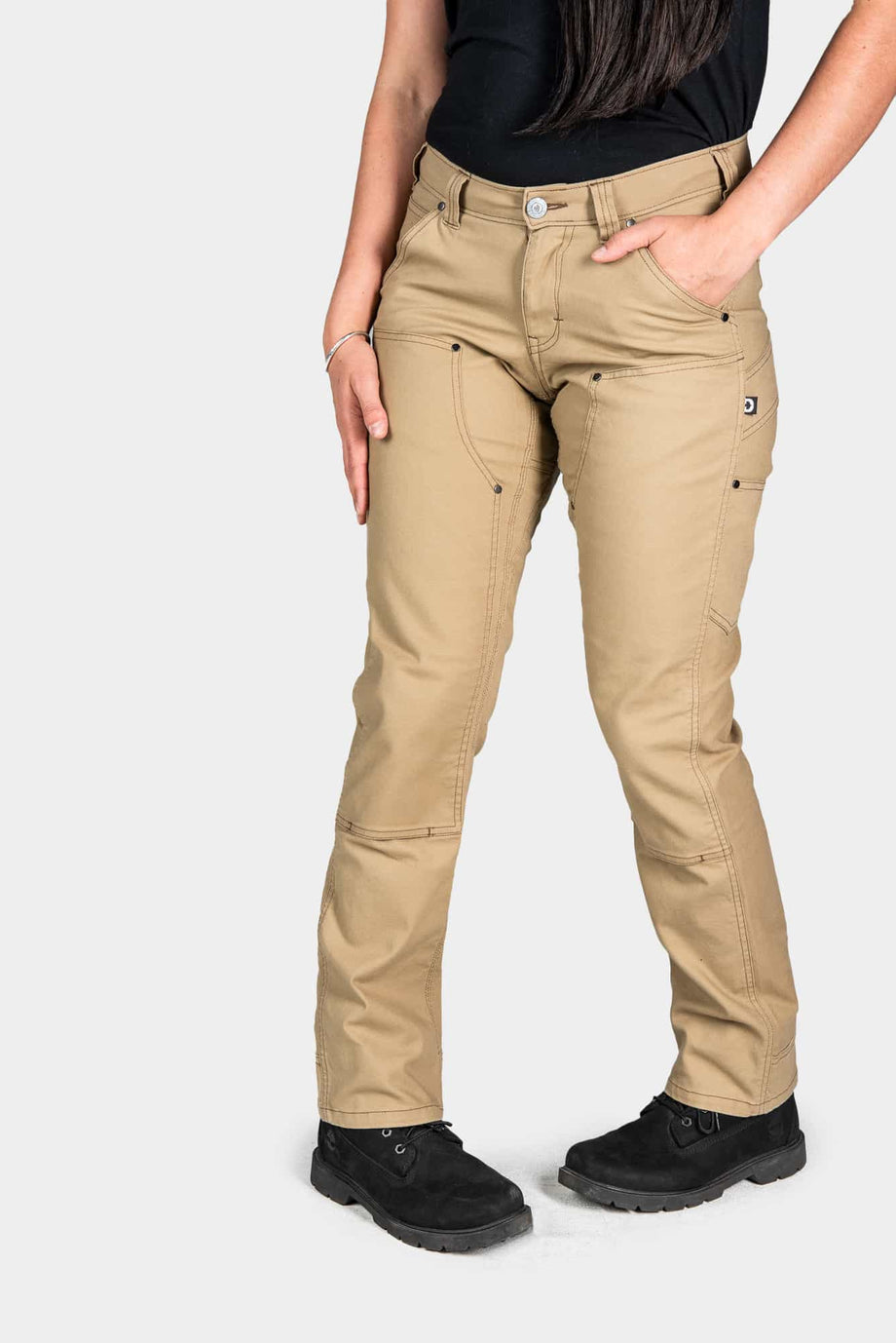 Anna Taskpant in Khaki Canvas