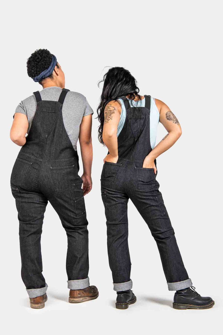 Freshly Overalls - Heathered Black Denim
