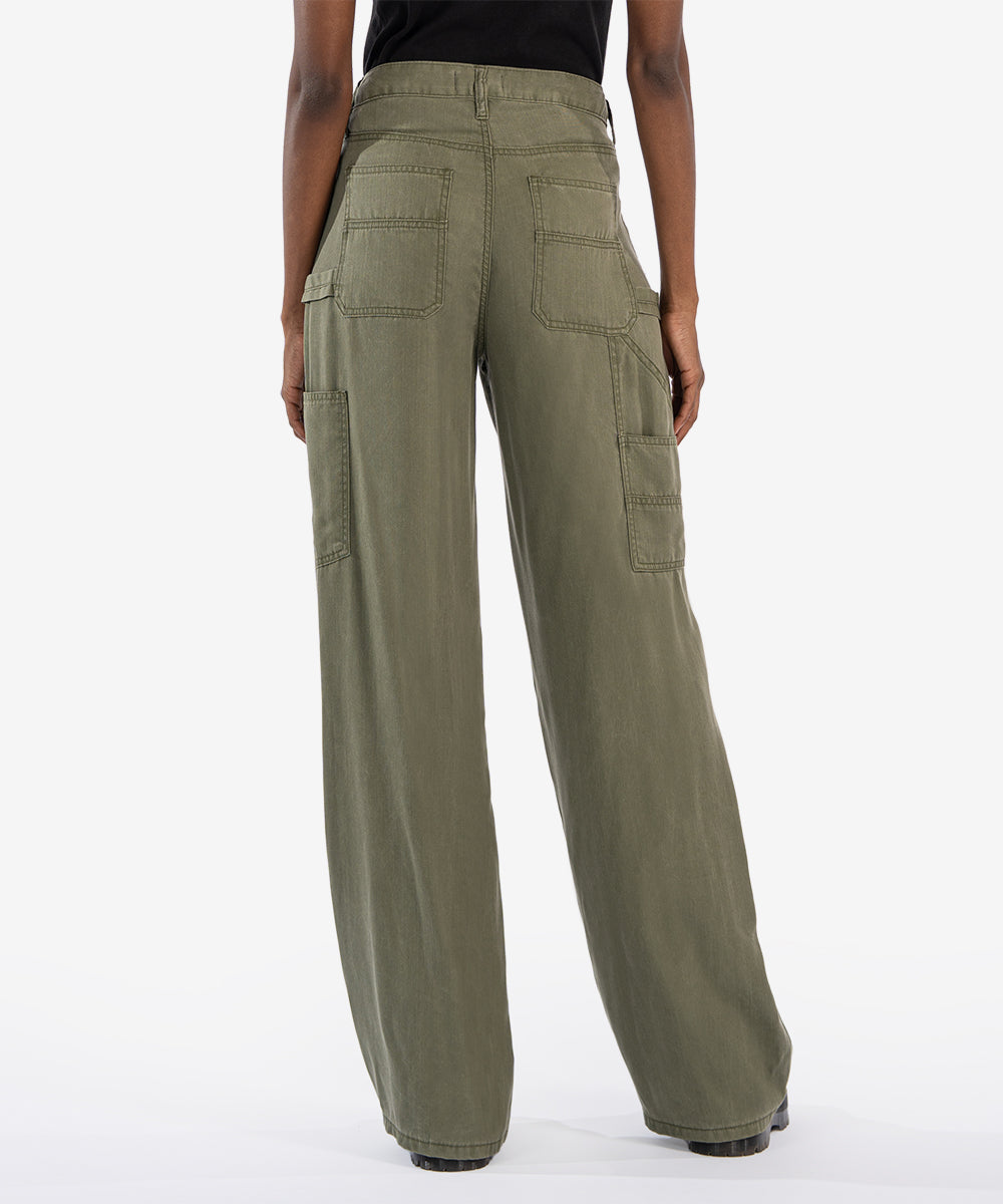 Sienna High Rise Wide Leg - Olive -  SALE