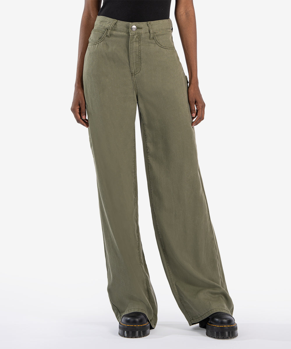 Sienna High Rise Wide Leg - Olive -  SALE