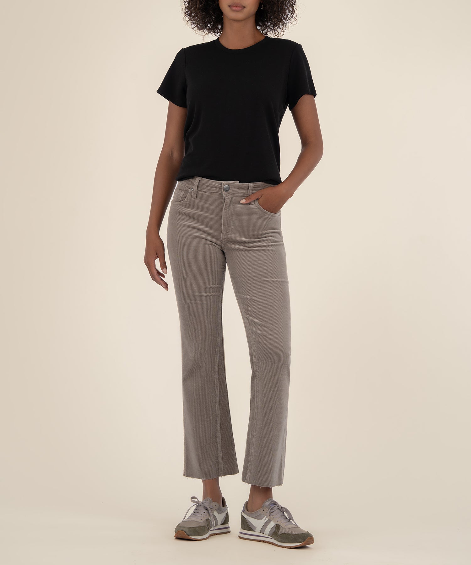Kelsey Corduroy Ankle Flare - Rosemary