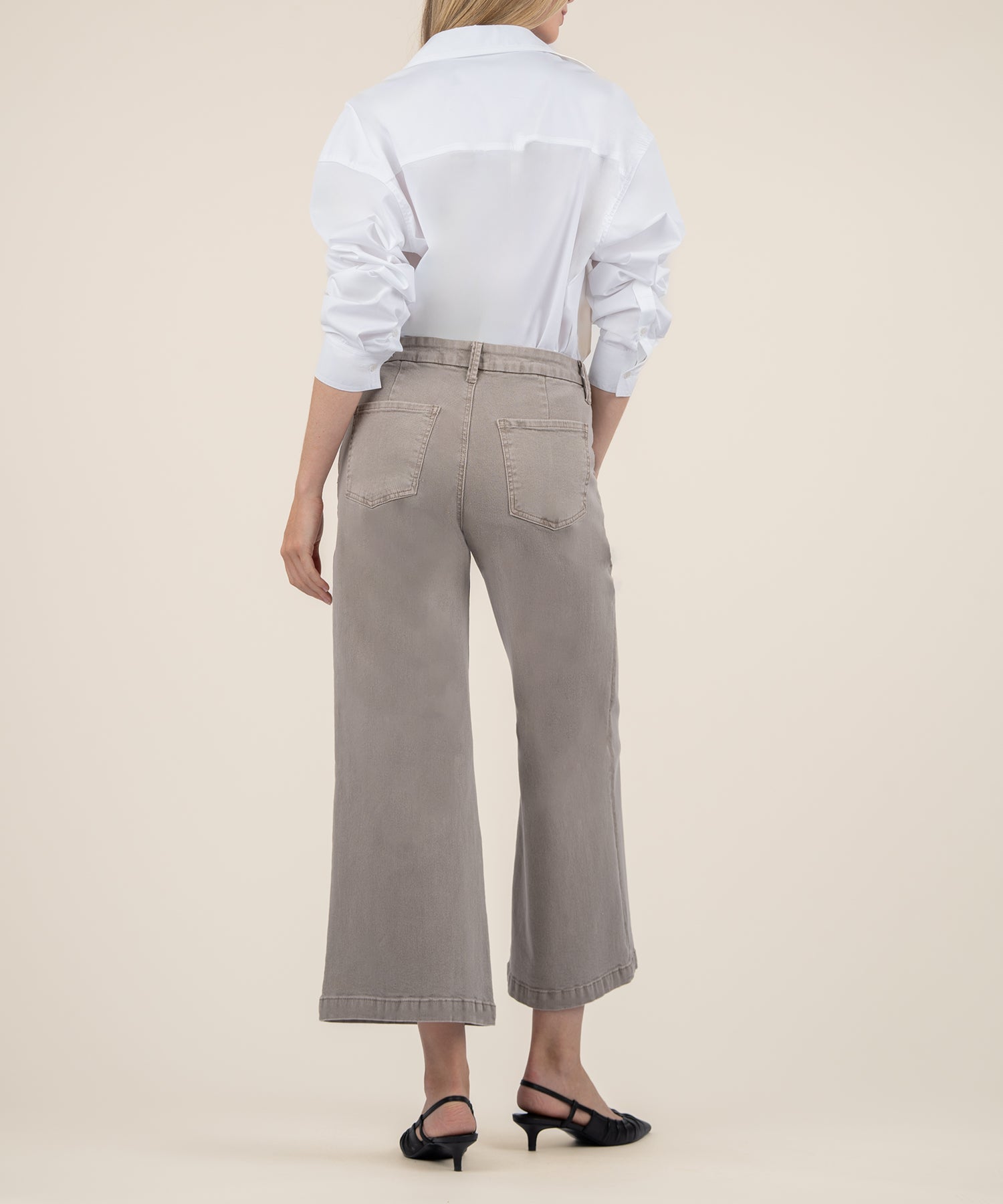 Meg High Rise Wide Leg - Coffee Cream