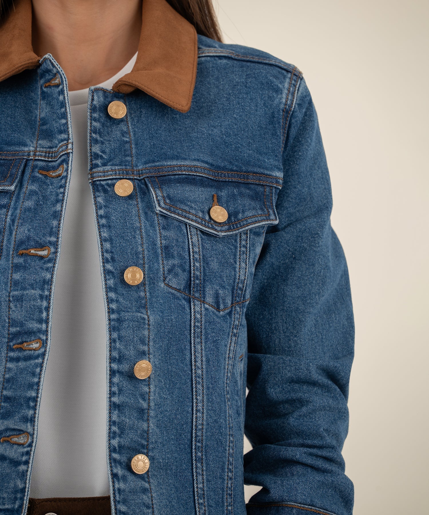 Kerry Cropped Jacket - Affined W/Medium Base Wash