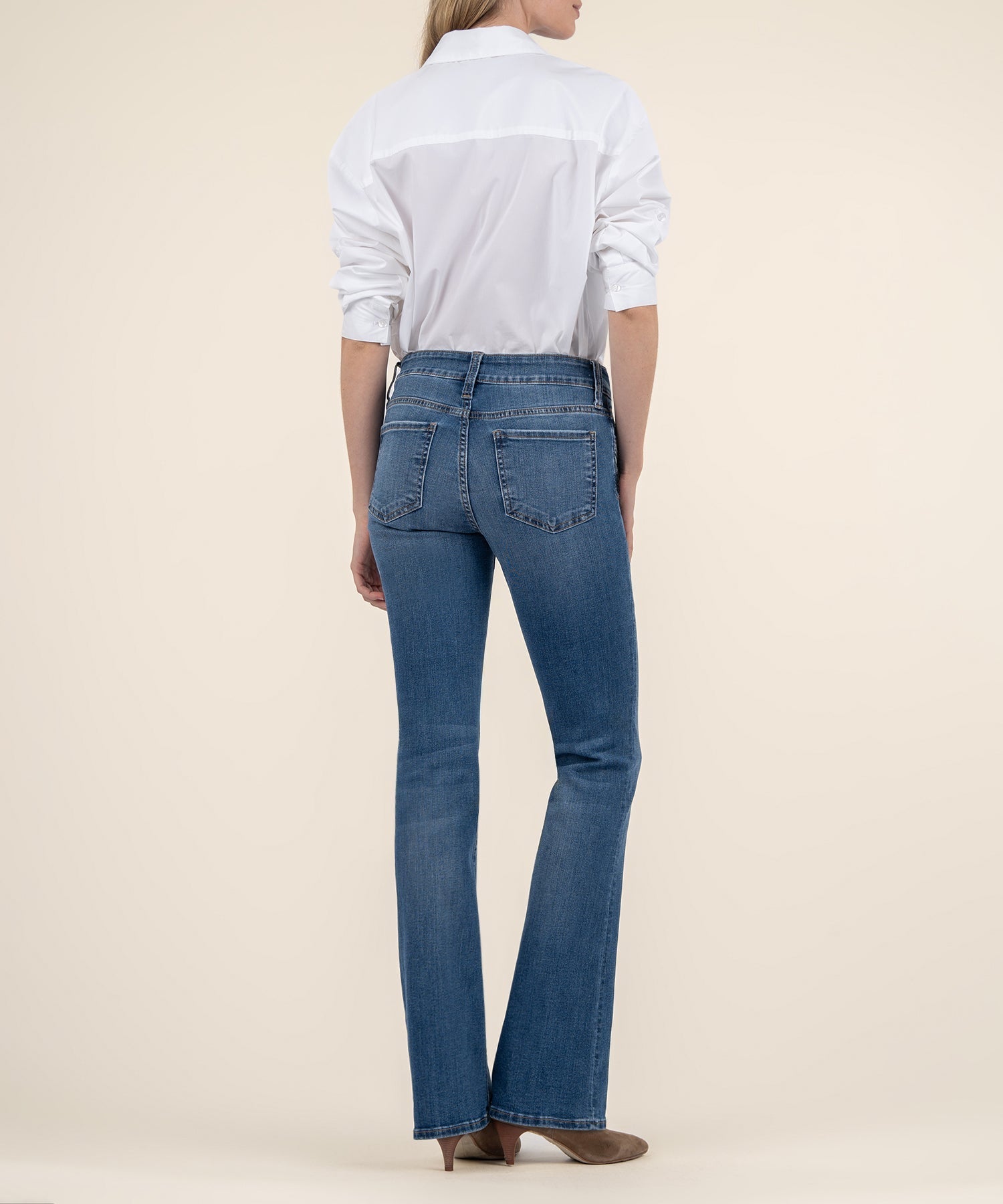 Natalie Mid Rise Bootcut - Studious W/Med Base Wash