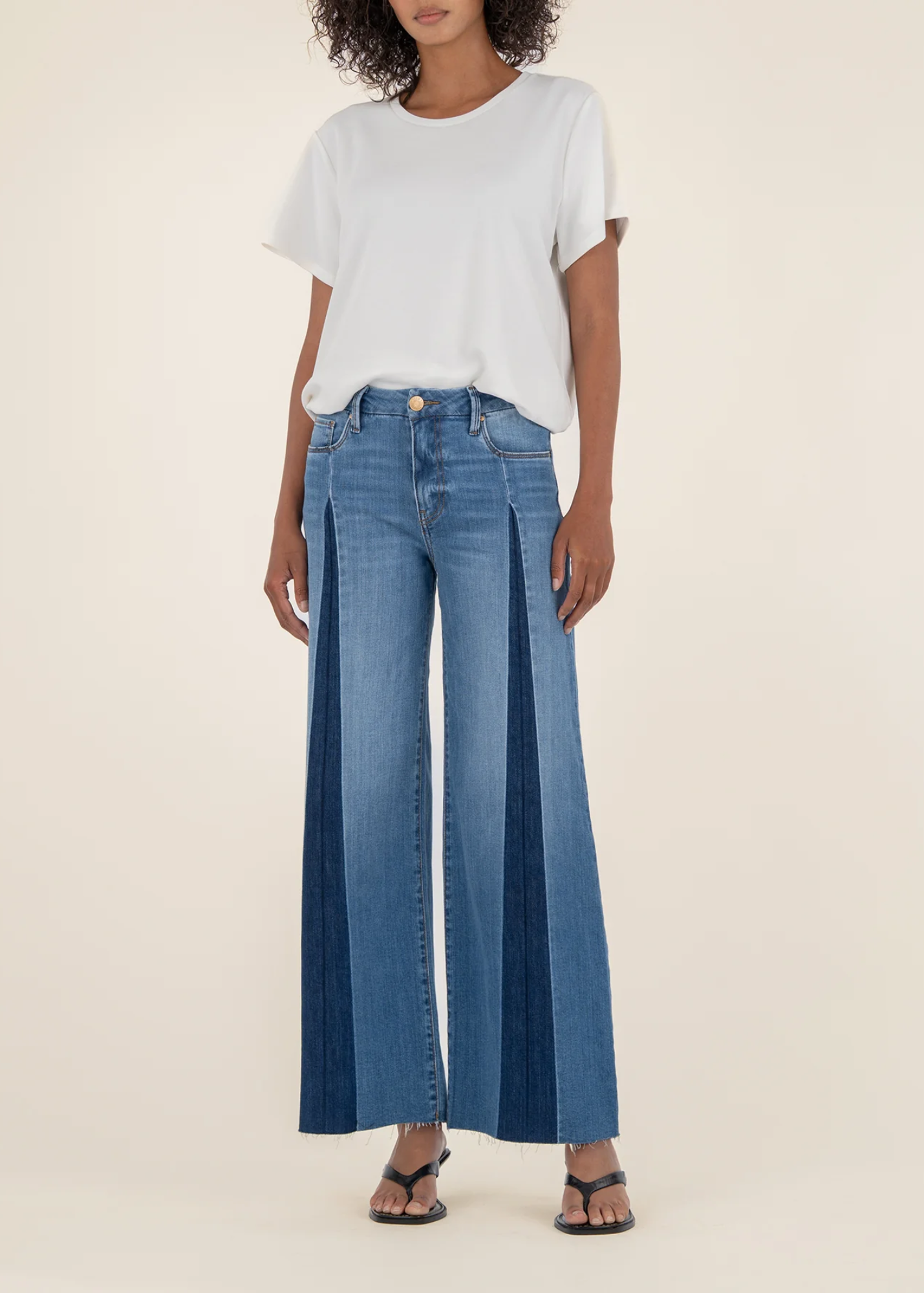 Meg High Rise Wide Leg Front Pleat - Holy w/Dk Base Wash