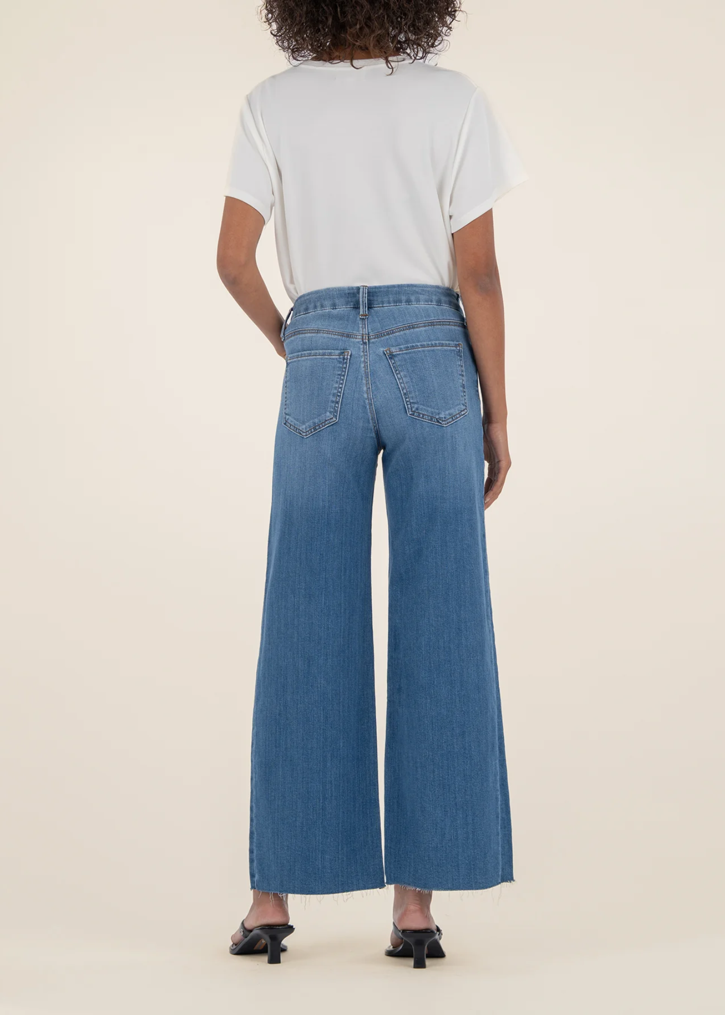 Meg High Rise Wide Leg Front Pleat - Holy w/Dk Base Wash