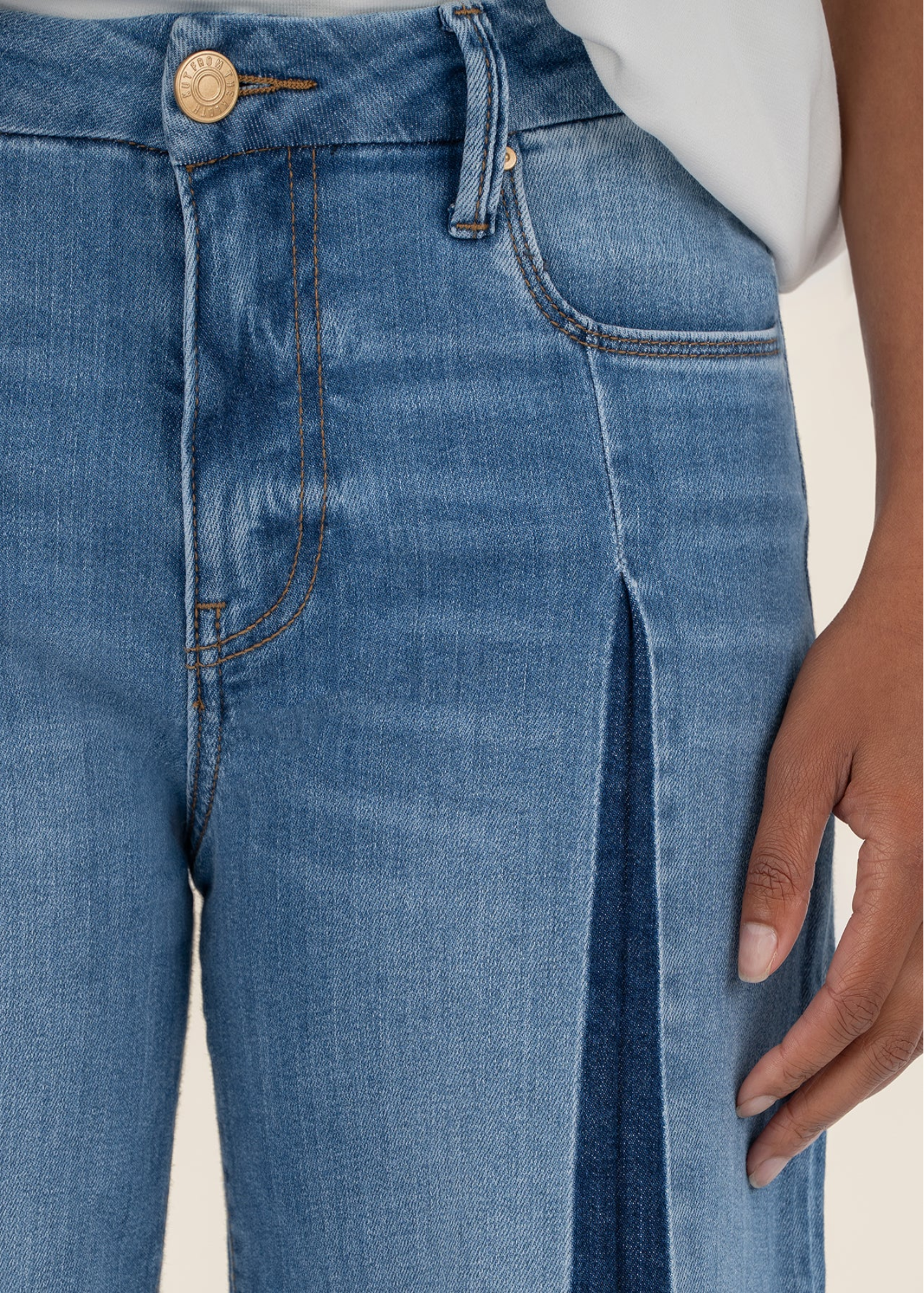 Meg High Rise Wide Leg Front Pleat - Holy w/Dk Base Wash