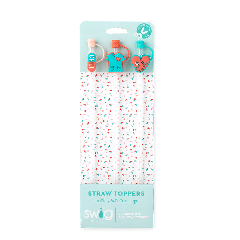 Scrub Life Straw Toppers