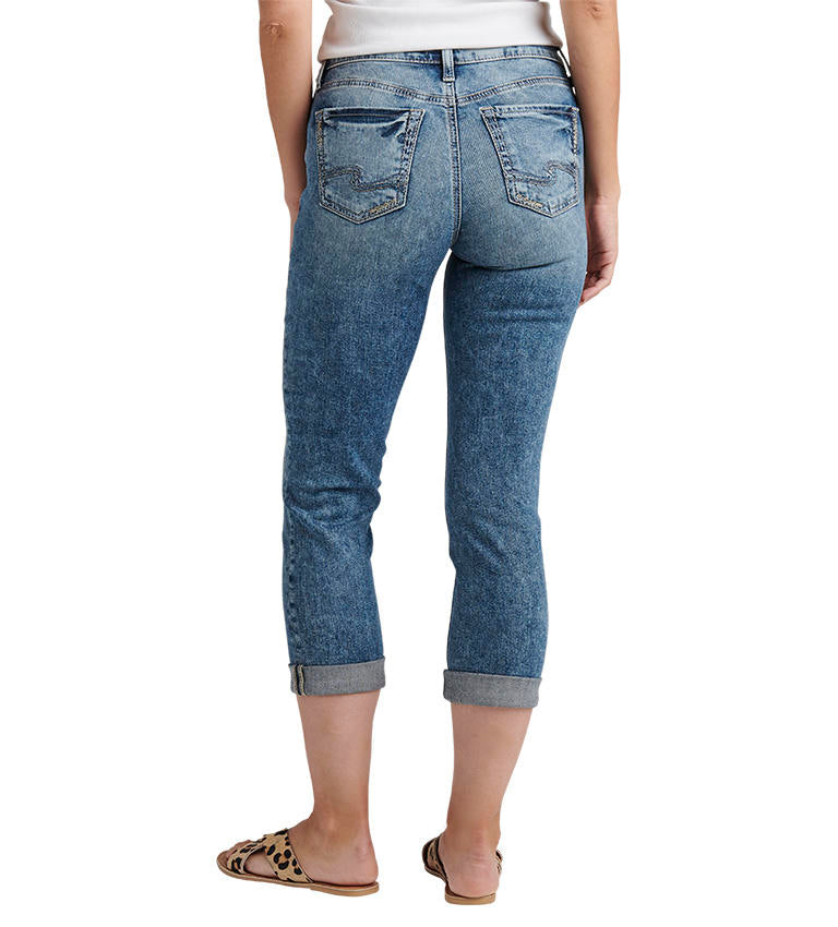Suki Curvy Fit Mid Rise Capri - Indigo