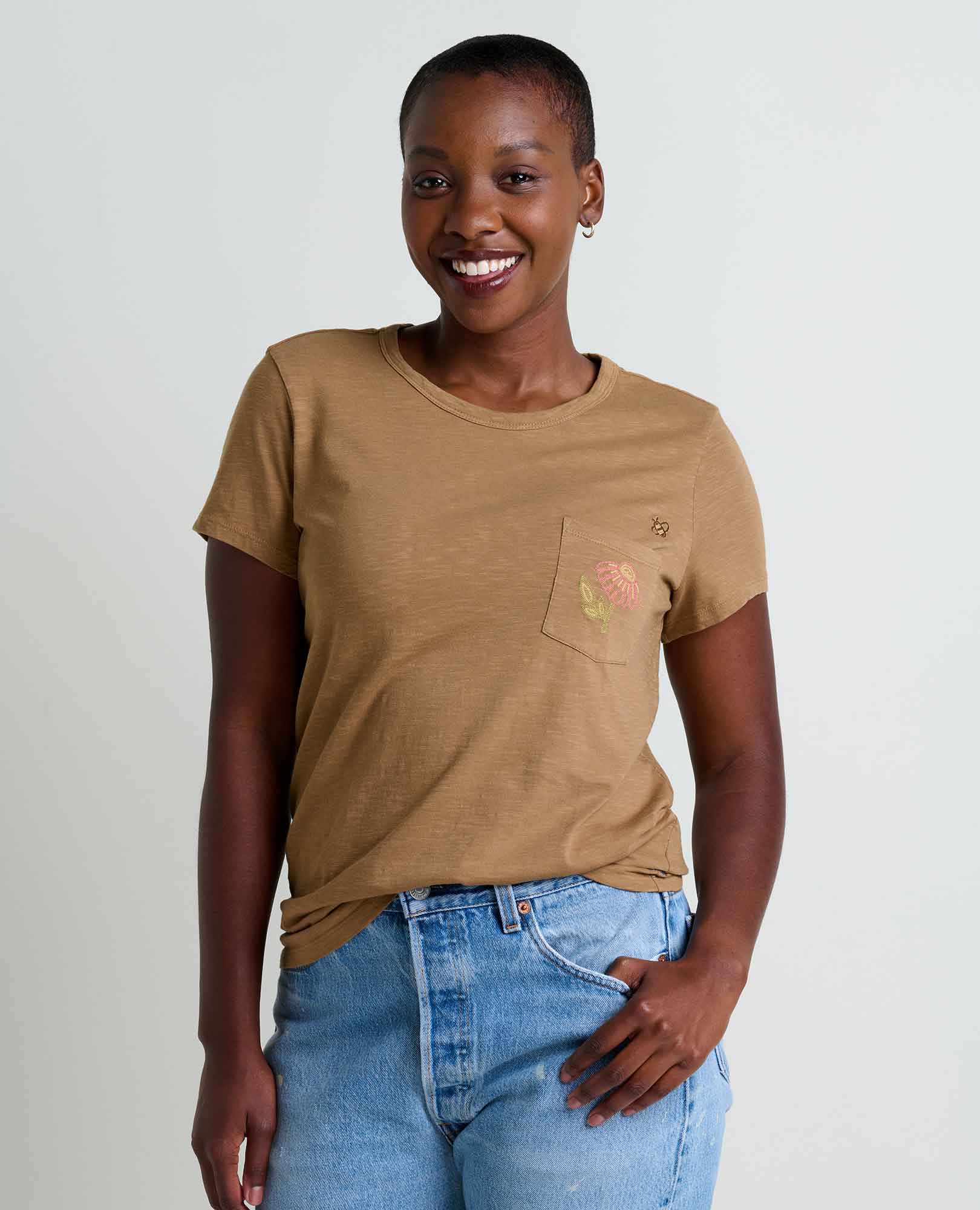 Women's Primo SS Crew Embroidered