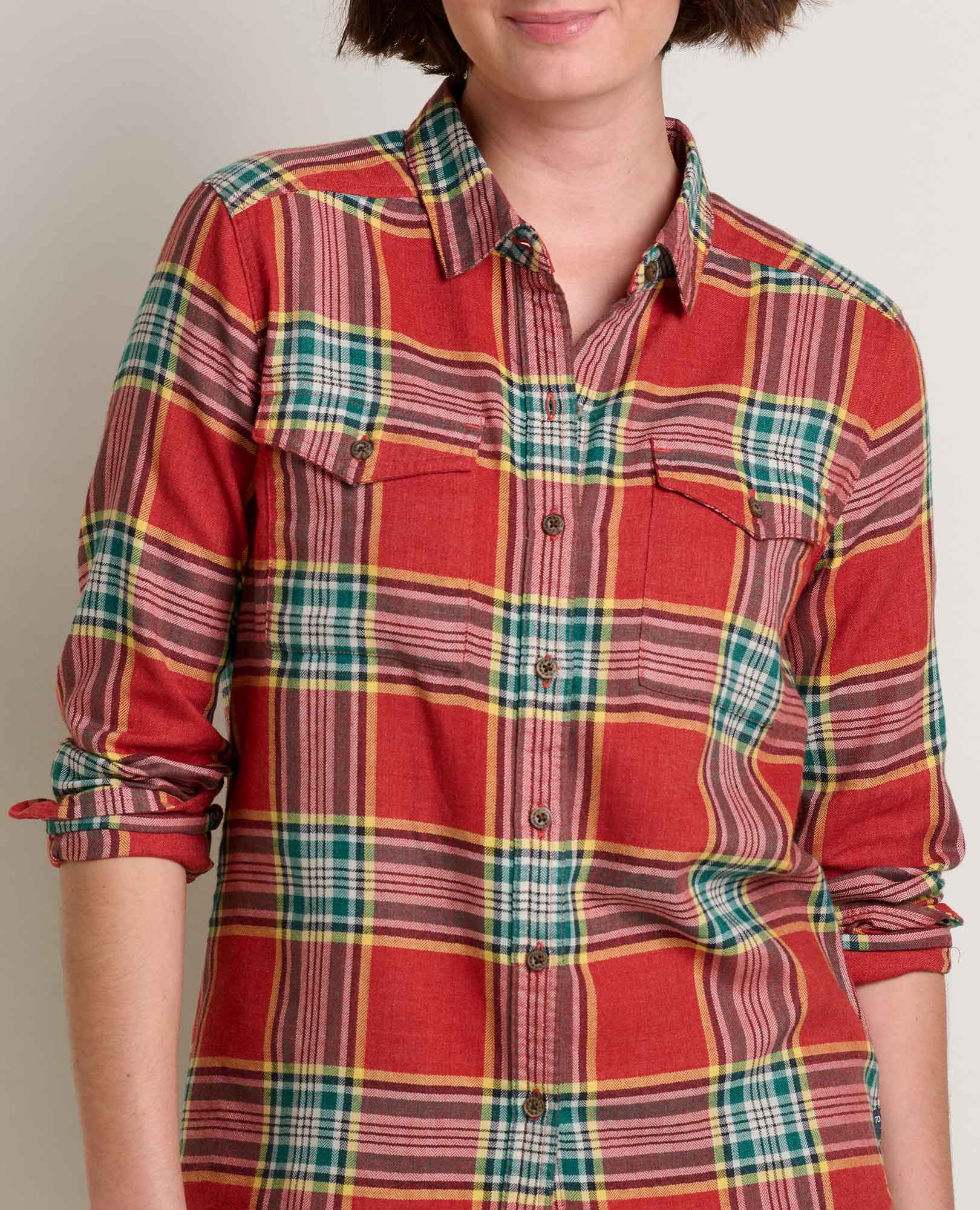 Re-Form Flannel Long Sleeve Shirt - Campfire Windowpane