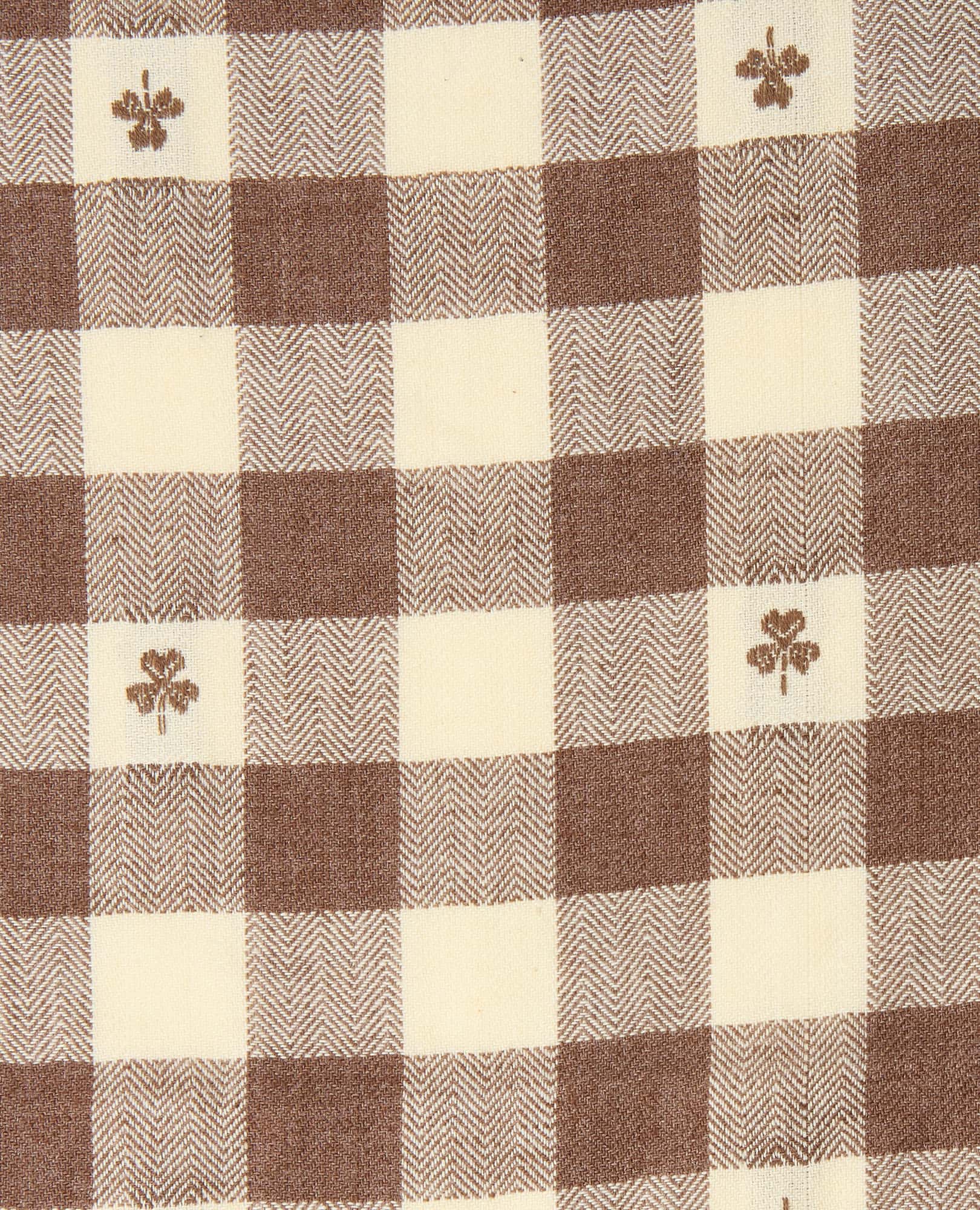 Re-Form Flannel Long Sleeve Shirt - Chestnut Dobby