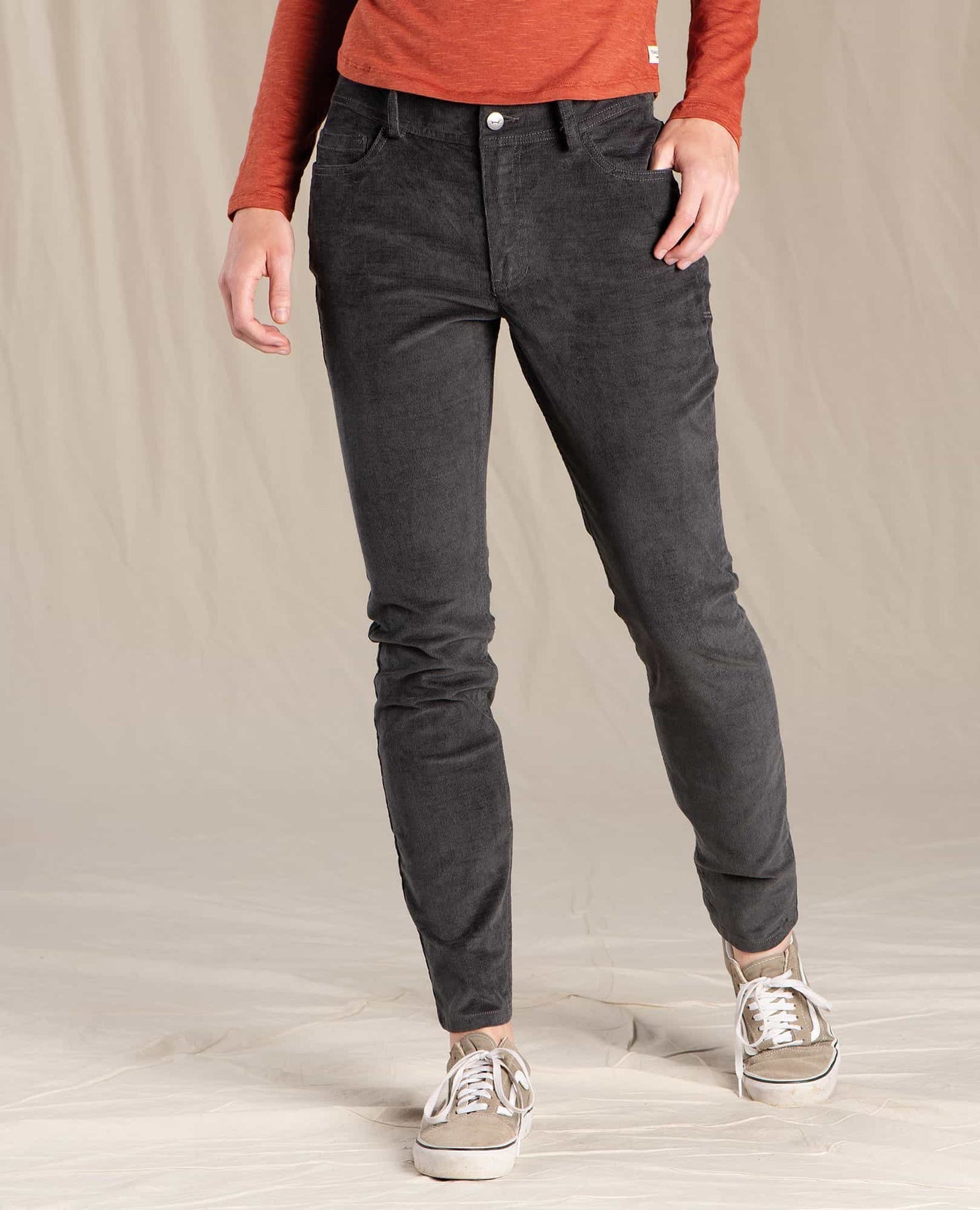 Karuna Cord 5-Pocket Skinny Pant - Soot - SALE