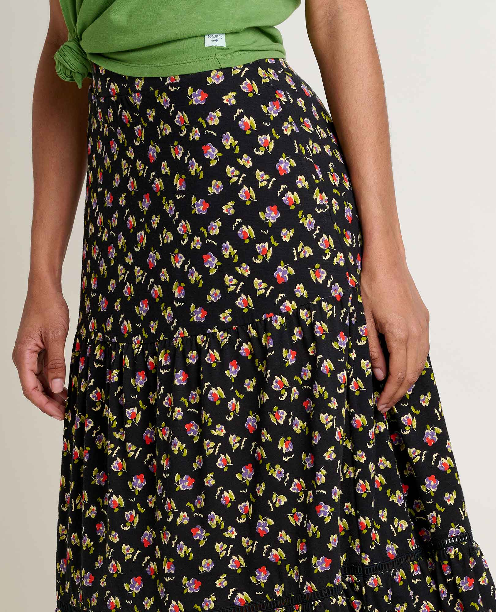 Marigold Tiered Midi Skirt