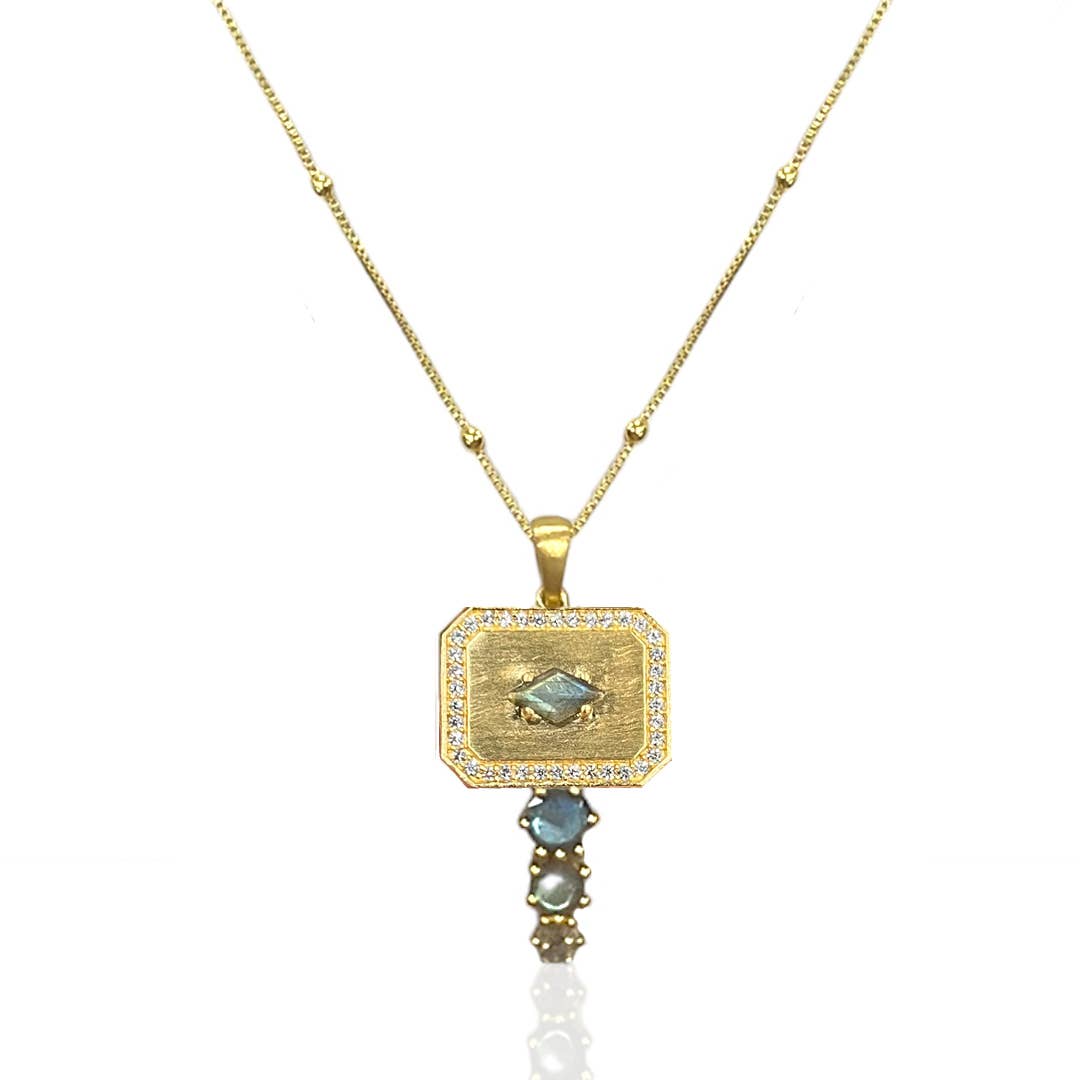 Gold Labradorite Dalia Necklace