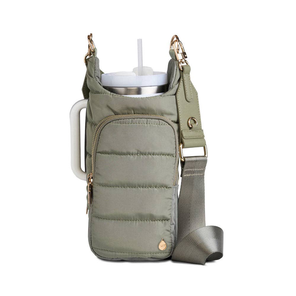 HydroBag®  HANDLE™  Sage Green with Solid Vegan Leather Trim