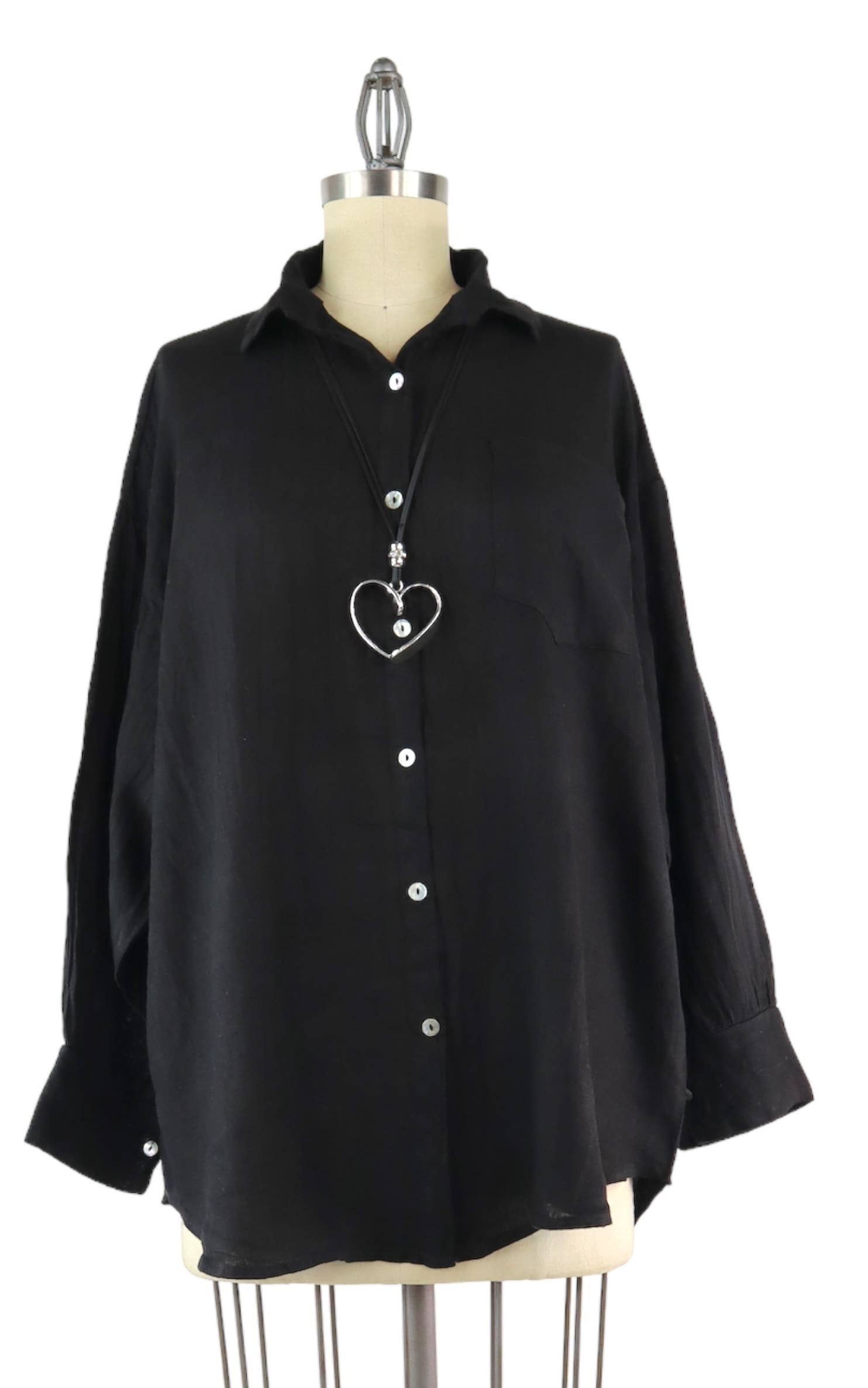 Linen Blouse - Black