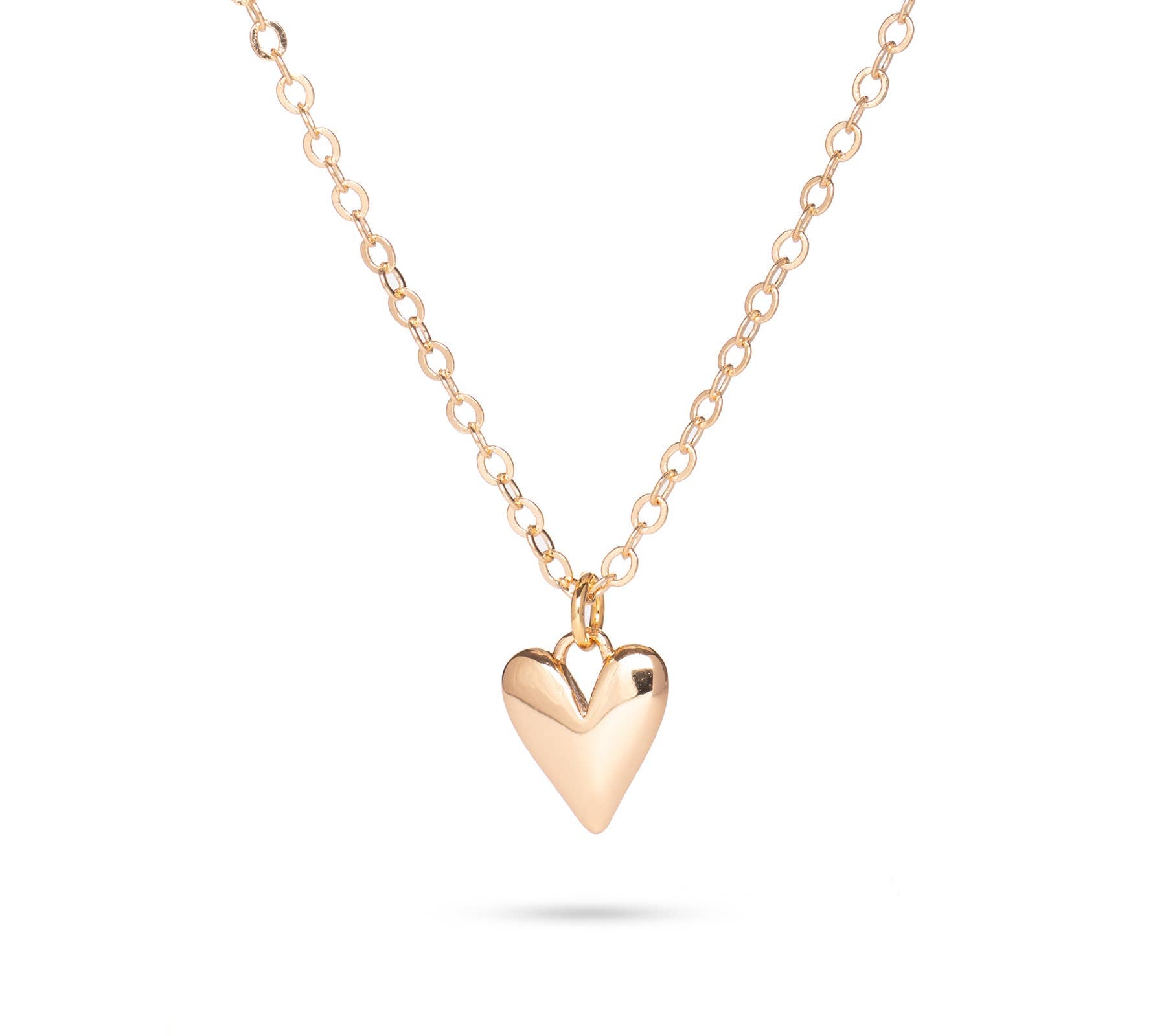Gold Plated Heart Charm Necklace
