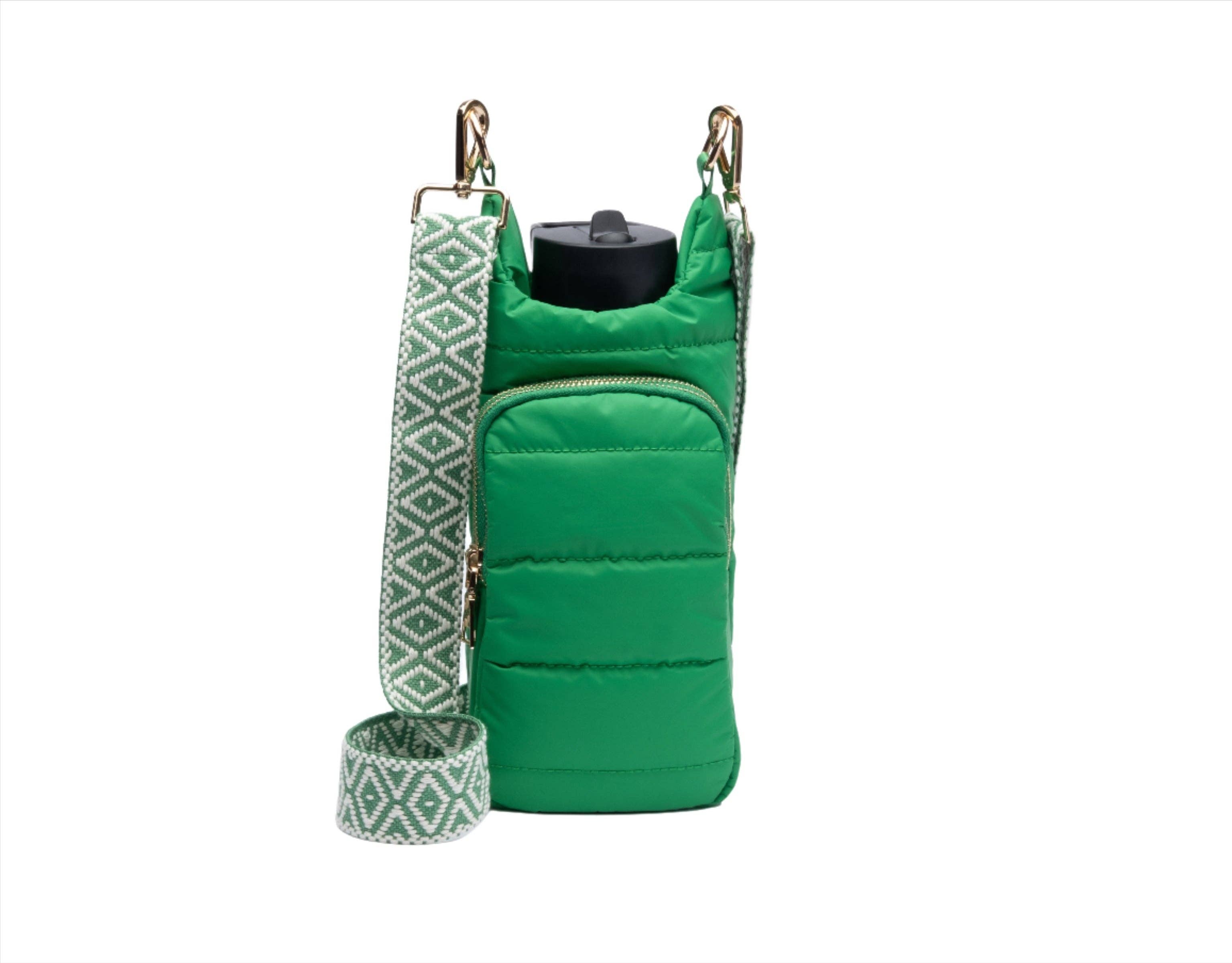 HydroBag® - Kelly Green Matte with Green and White woven strap