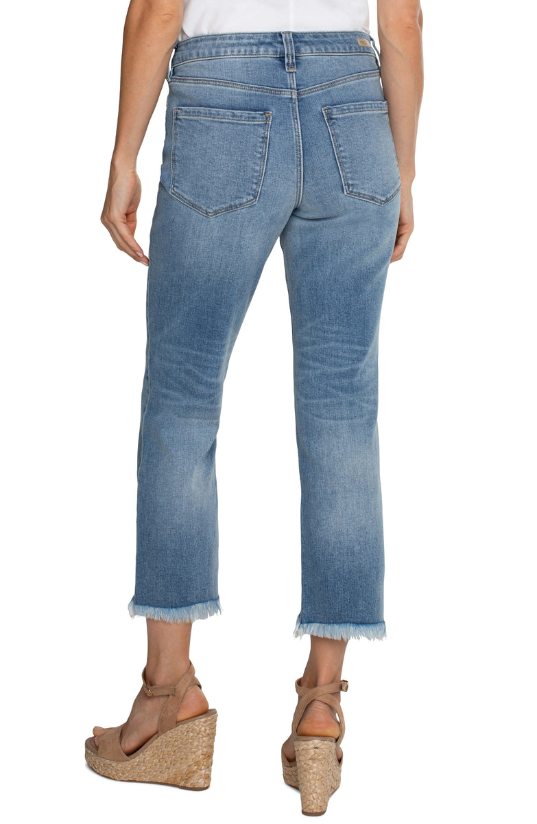 Kennedy Straight Crop Jean with Fray Hem - SALE