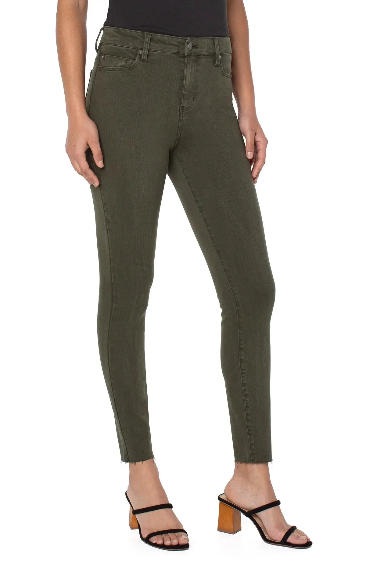 Abby High Rise Ankle Skinny with Cut Hem - Grass Fed - SALE