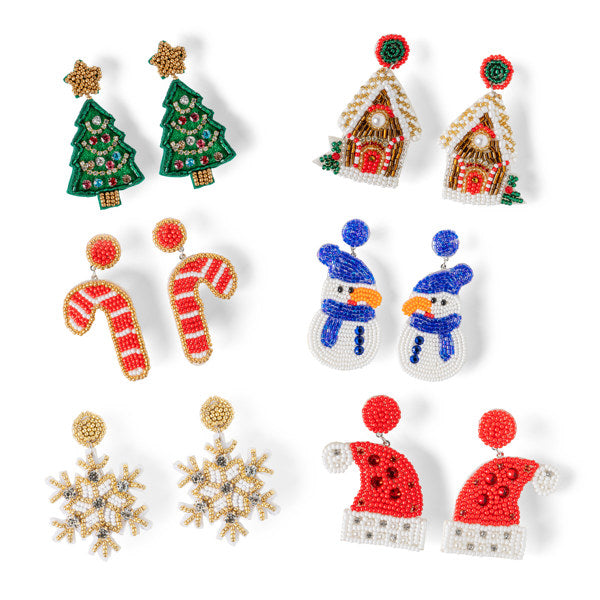 Soul Stacks Holiday Spirit Beaded Earrings